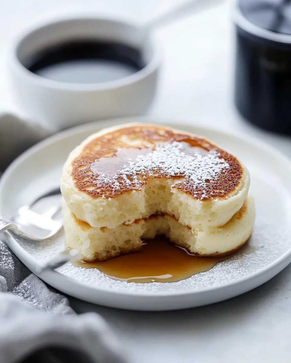 Delicious Japanese Souffl Pancakes shot