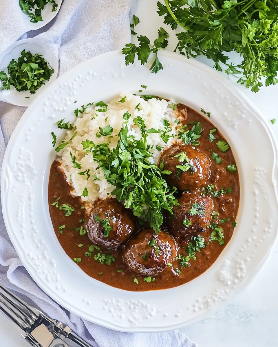 Delicious Juicy Spicy Turkish Meatballs shot