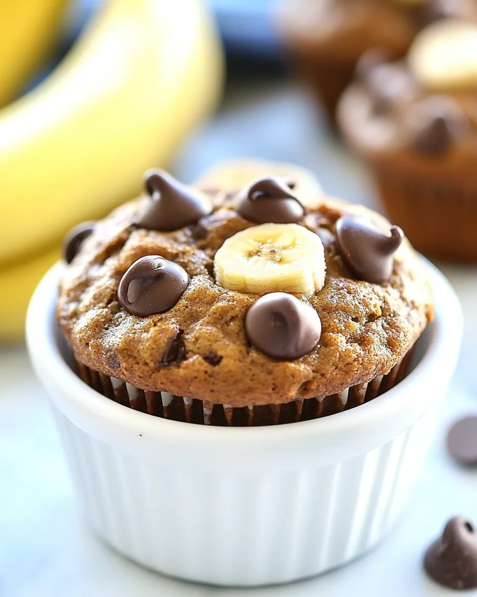 Homemade Jumbo Chocolate Chip Toffee Banana Muffins photo