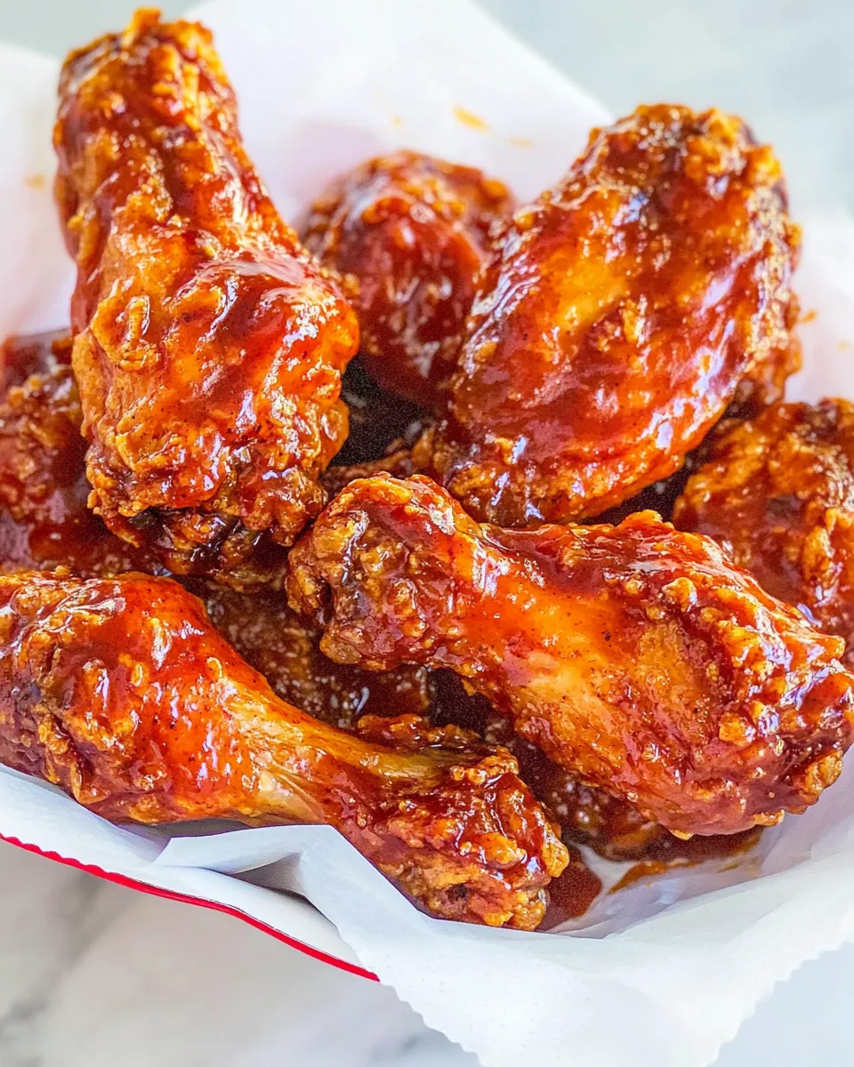 Delicious KFC Honey BBQ Wings (Copycat Recipe) shot