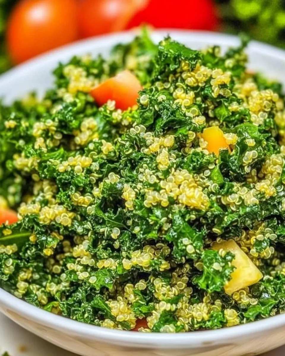 Easy Kale Salad with Quinoa recipe photo
