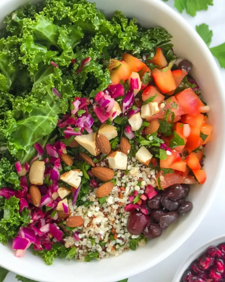Delicious Kale Superfood Power Salad (Vegan!) image