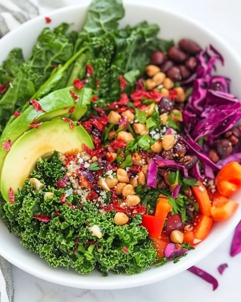 Healthy Kale Superfood Power Salad (Vegan!) recipe photo