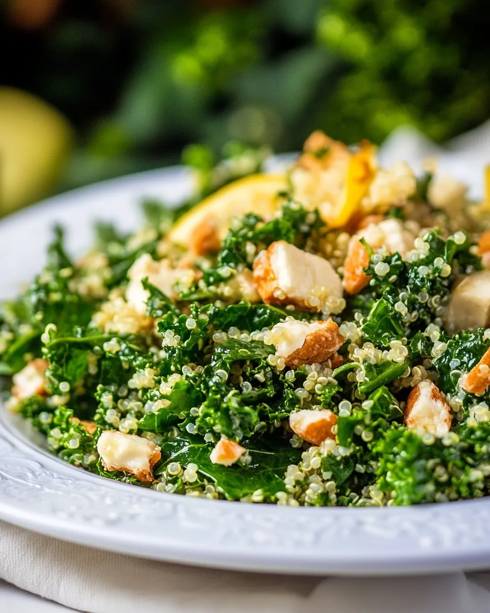 Homemade Kale and Quinoa Salad with Lemon Vinaigrette photo