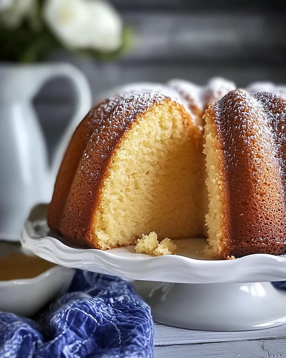 Delicious Kentucky Butter Bundt Cake shot
