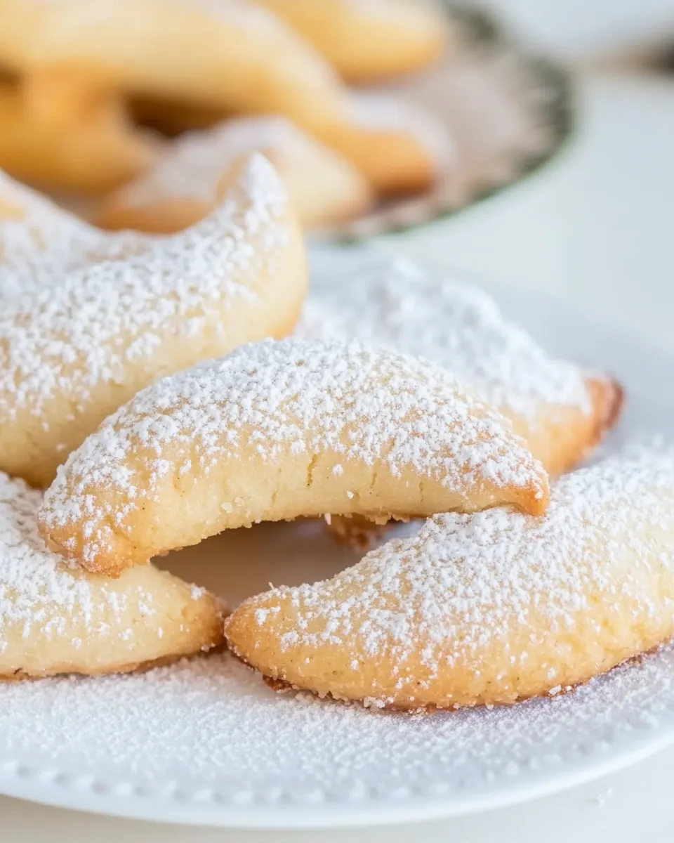 Homemade Keto Almond Crescent Cookies (Vanillekipferl) photo