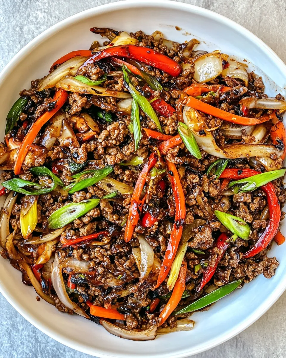 Easy Korean Ground Beef Stir-Fry image