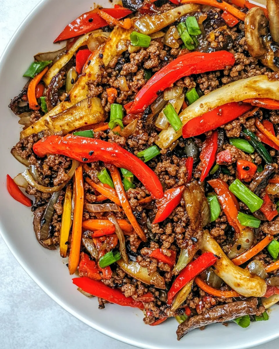 Quick Korean Ground Beef Stir-Fry recipe photo