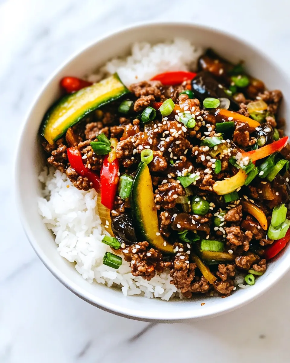 Delicious Korean Ground Beef Stir Fry image