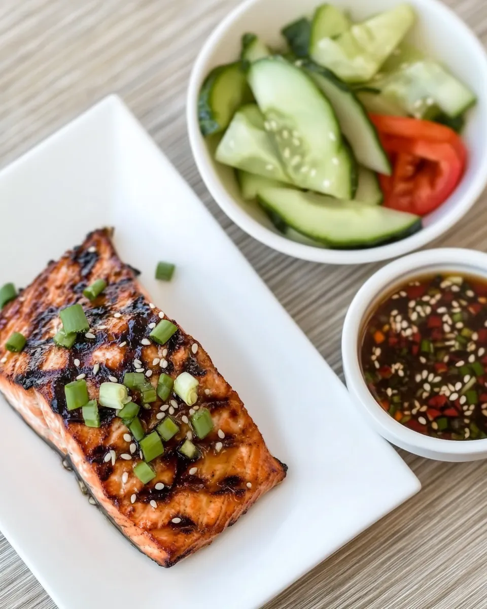 Delicious Korean Salmon with Dipping Sauce recipe image