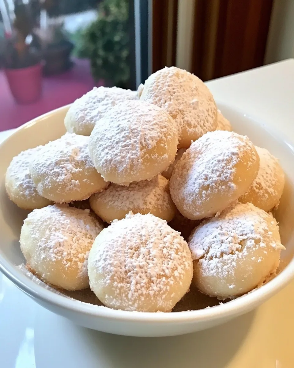 Delicious Kourabiedes Greek Butter Cookies shot