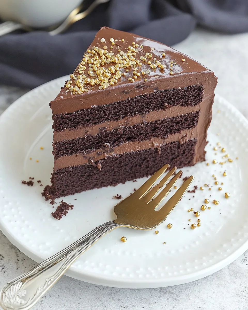 Homemade Layered Chocolate Mirror Cake photo