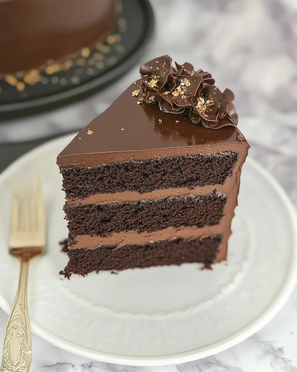 Classic Layered Chocolate Mirror Cake image