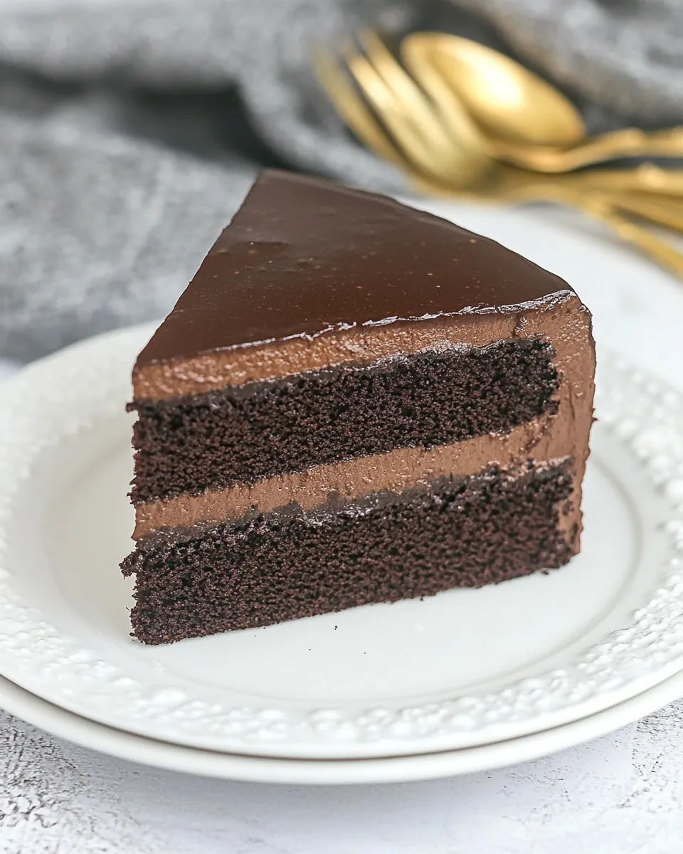Easy Layered Chocolate Mirror Cake recipe photo