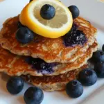 Homemade Lemon Blueberry Yogurt Pancakes recipe photo