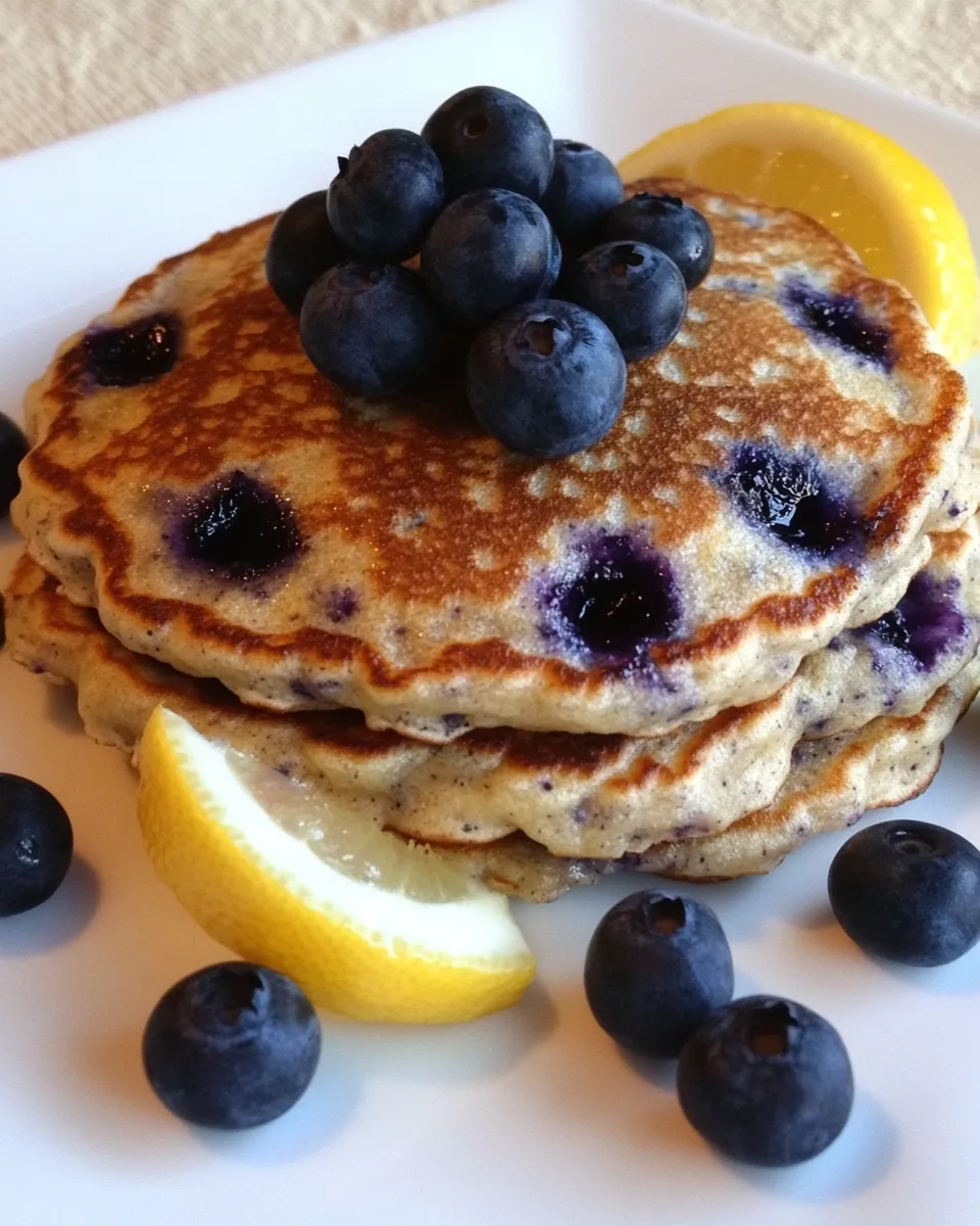 Classic Lemon Blueberry Yogurt Pancakes image