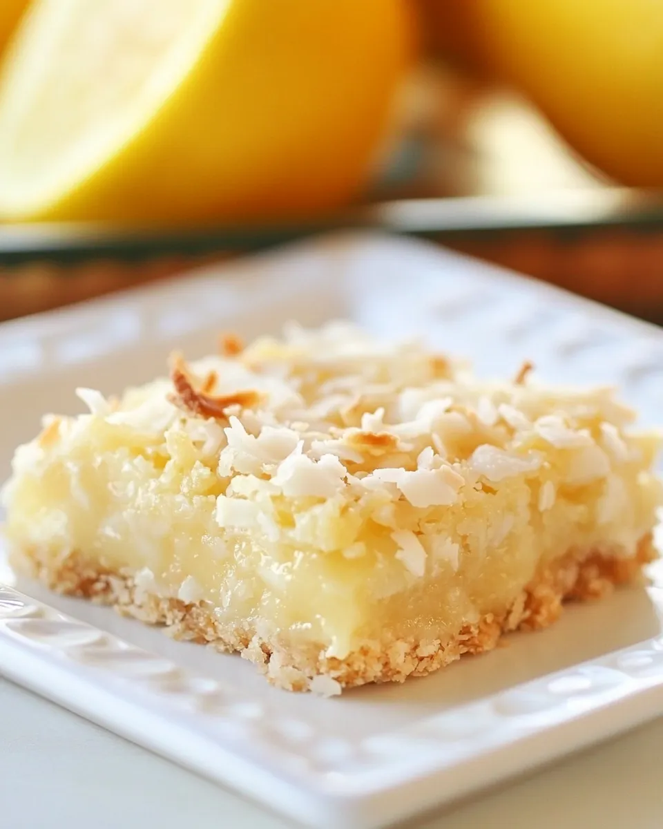 Easy Lemon Coconut Bars recipe photo