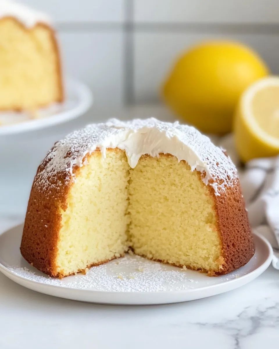 Delicious Lemon Cream Cheese Pound Cake shot