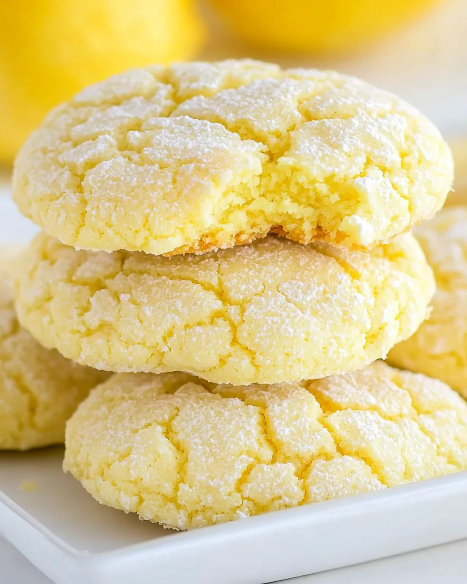 Homemade Lemon Crinkle Cookies photo
