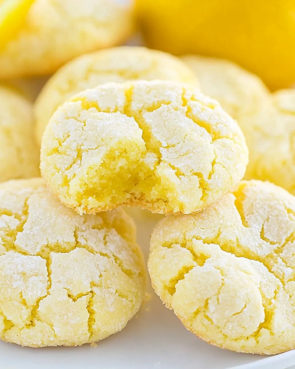 Classic Lemon Crinkle Cookies image