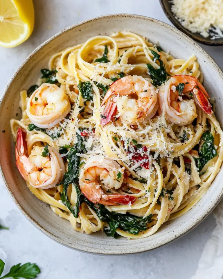 Homemade Lemon Garlic Parmesan Shrimp Pasta photo
