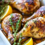 Homemade Lemon Garlic Roasted Chicken Legs photo