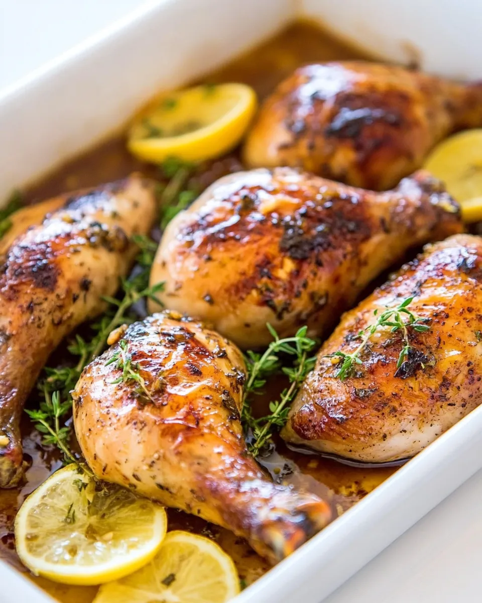 Classic Lemon Garlic Roasted Chicken Legs image