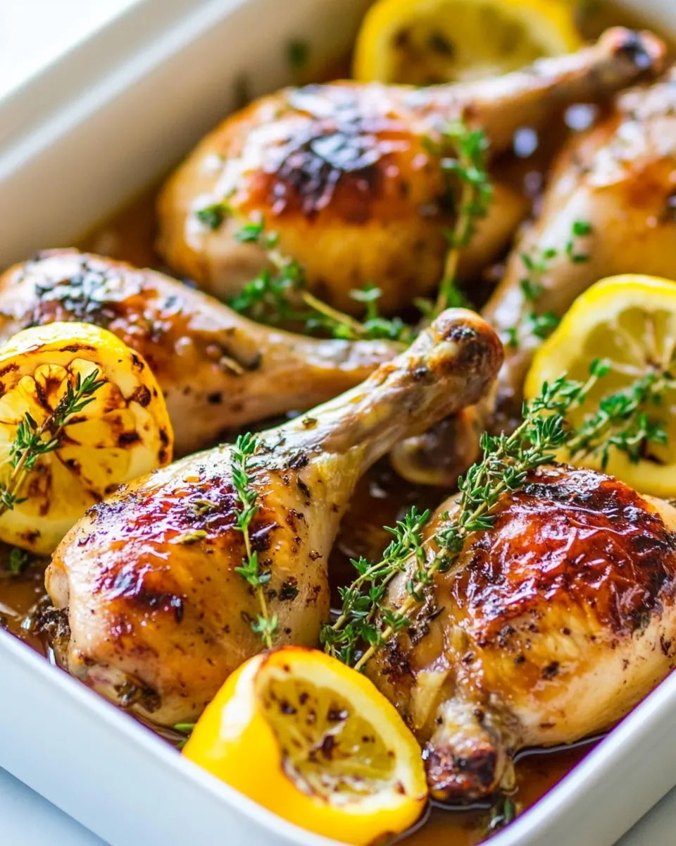 Easy Lemon Garlic Roasted Chicken Legs recipe photo