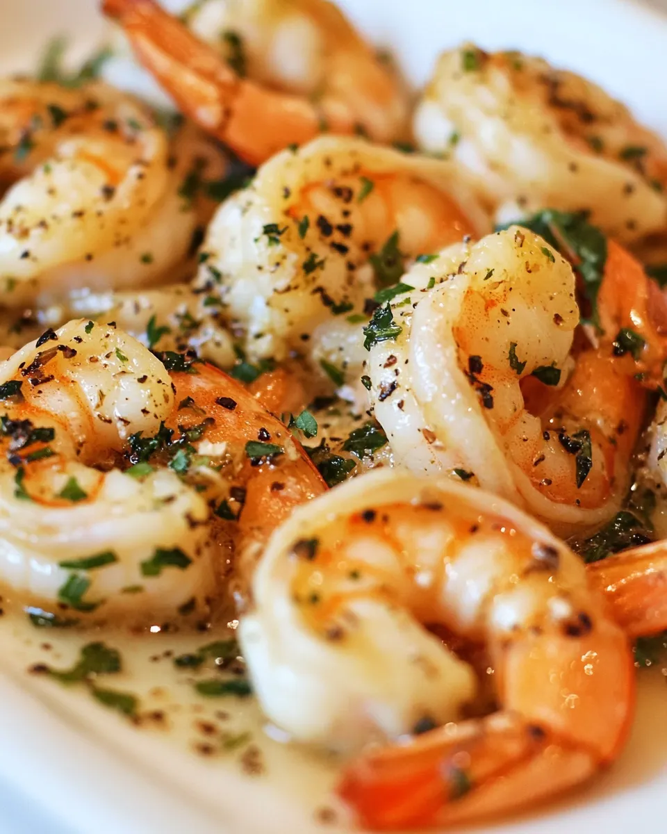 Delicious Lemon Garlic Shrimp shot