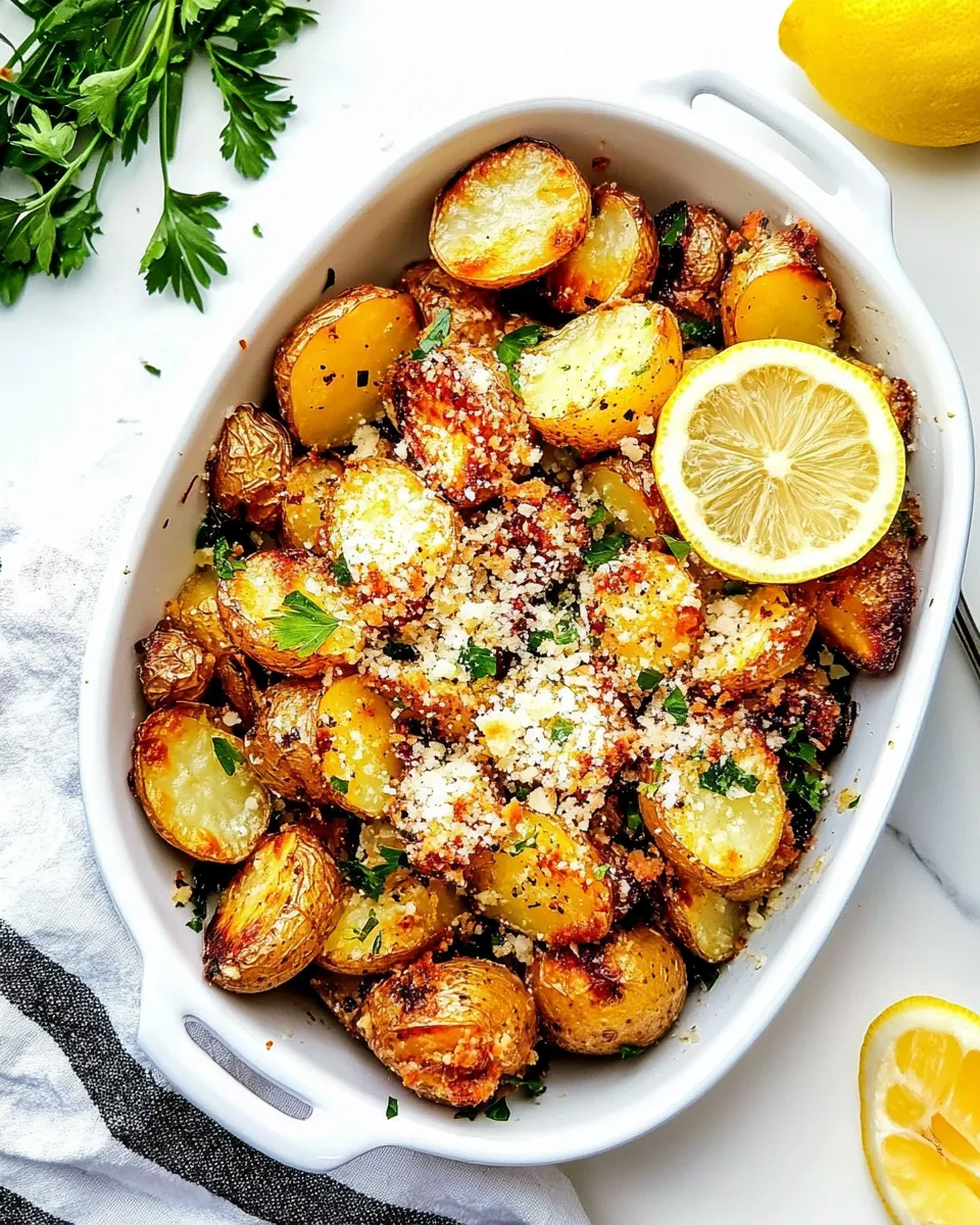Easy Lemon Parmesan Roasted Potatoes recipe photo