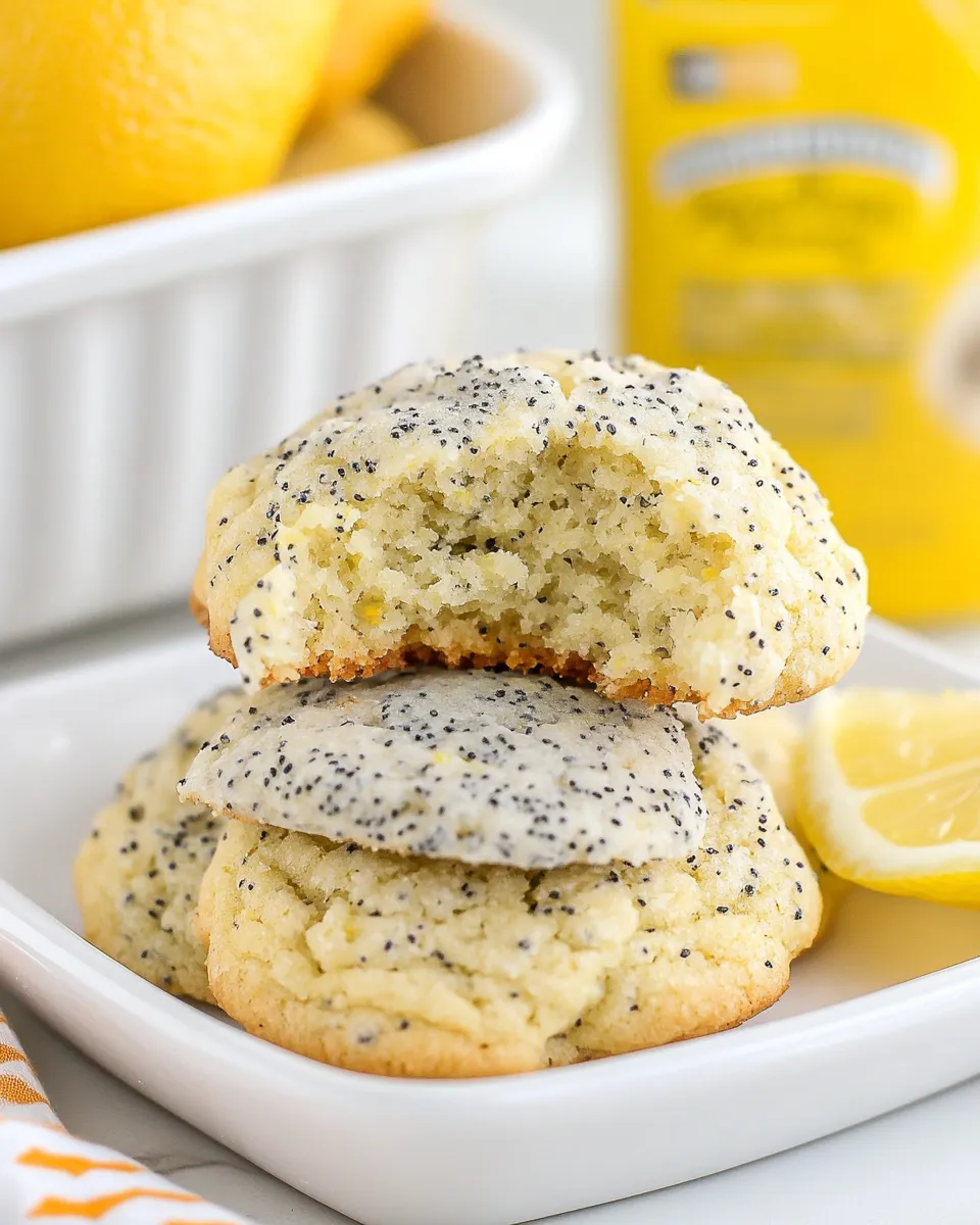 Delicious Lemon Poppy Seed Muffin Mix Cookies recipe image