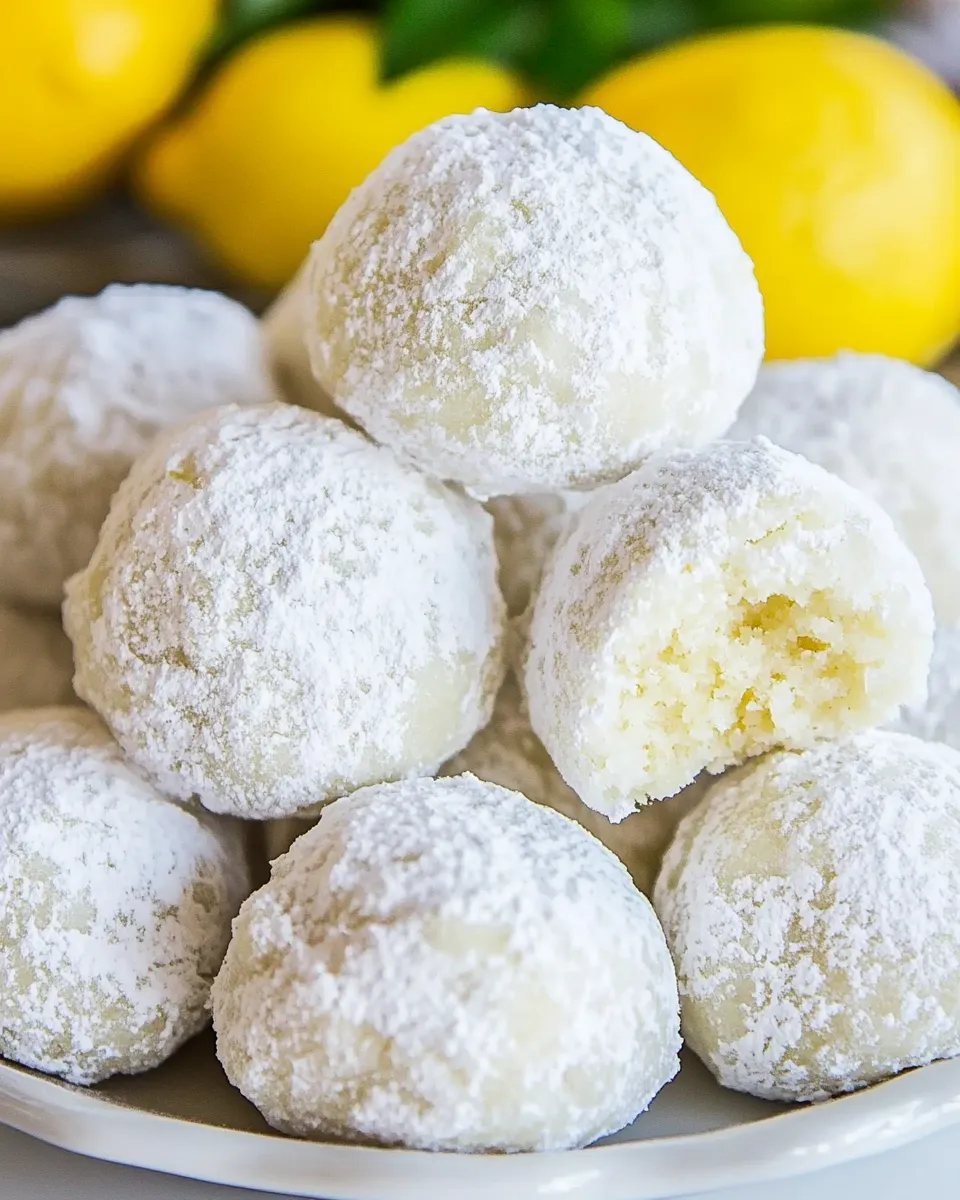 Homemade Lemon Snowball Cookies photo