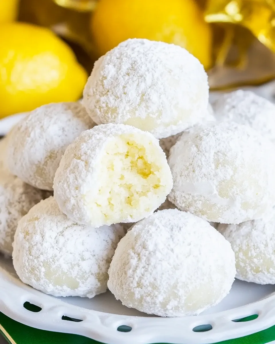 Easy Lemon Snowball Cookies recipe photo
