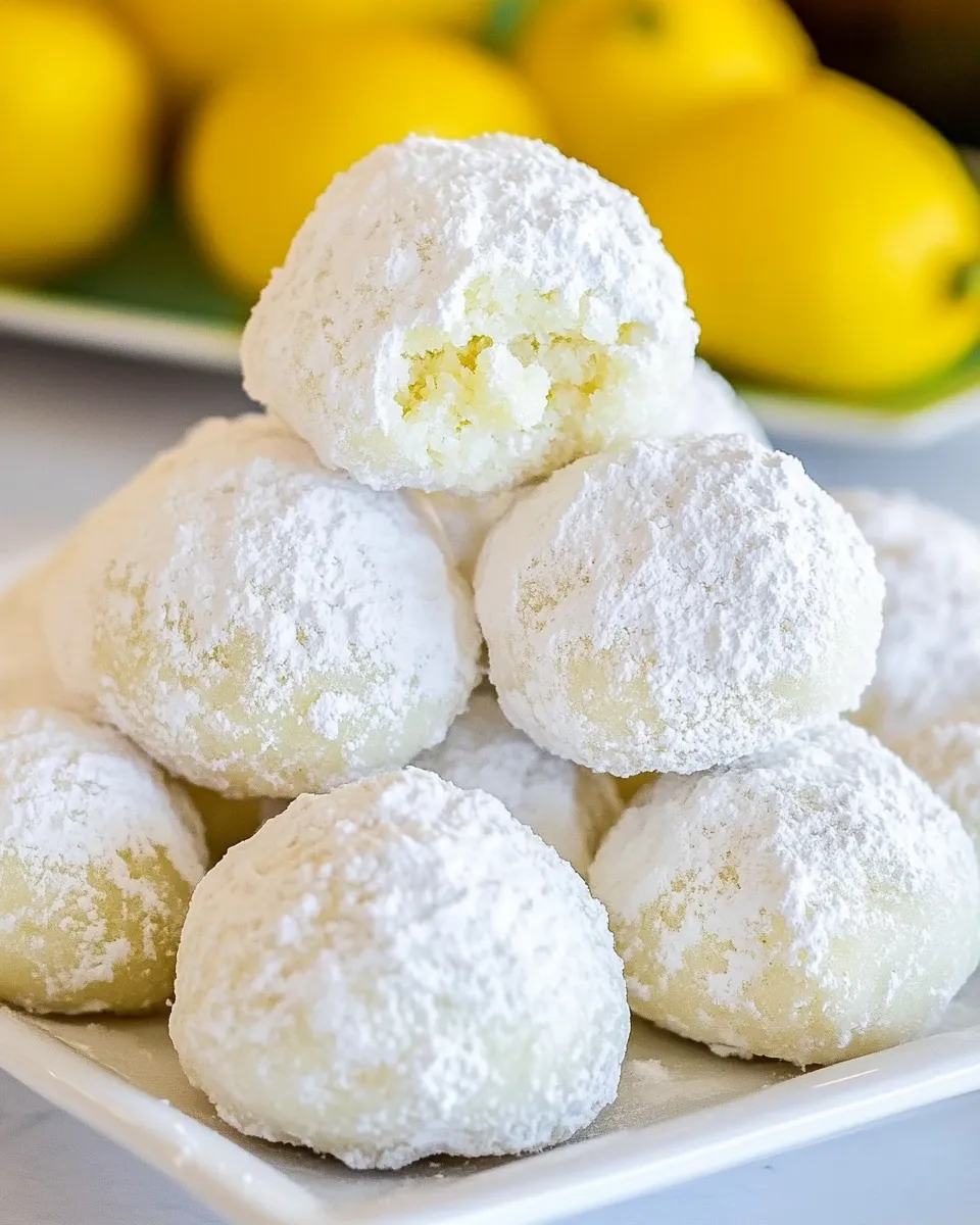 Delicious Lemon Snowball Cookies shot