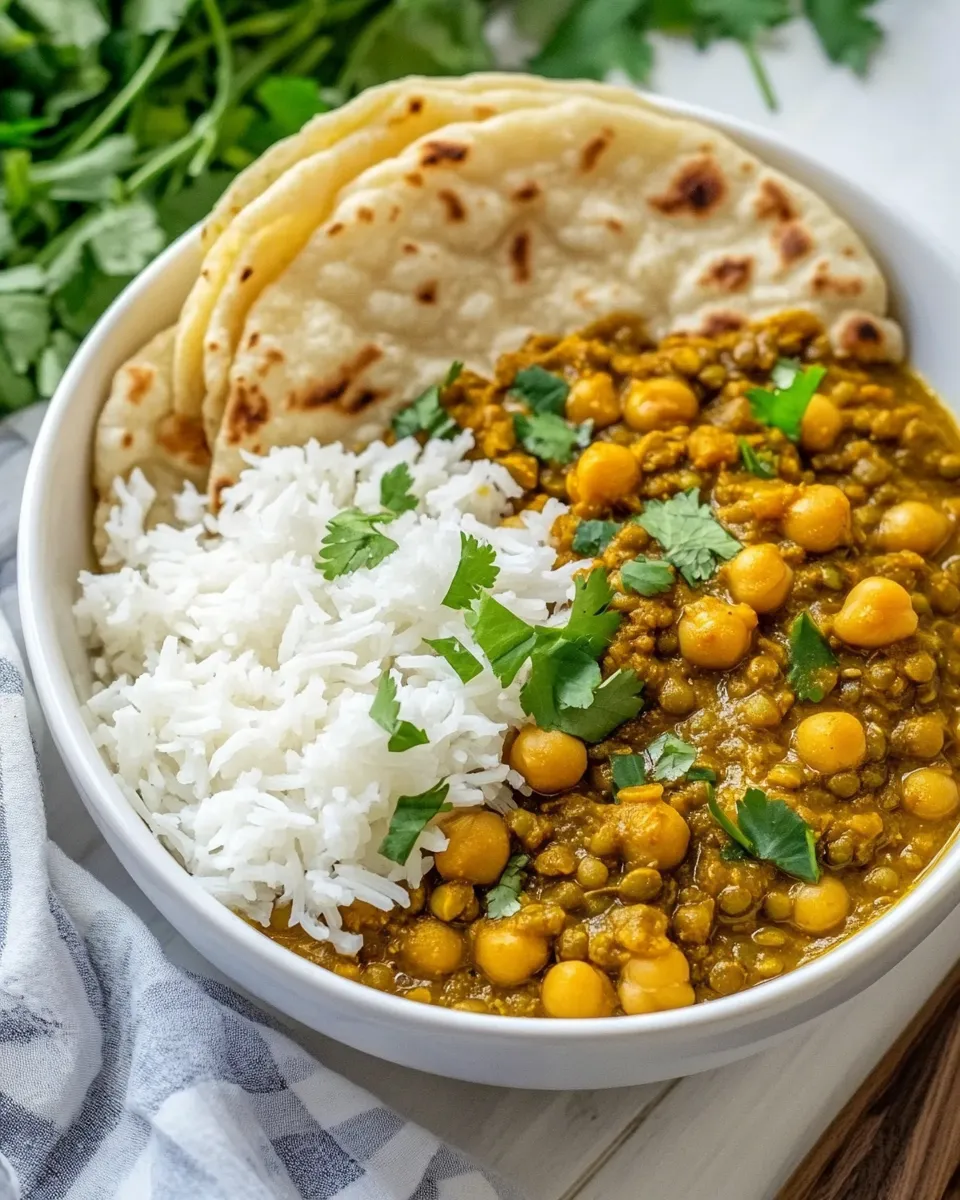 Classic Lentil Chickpea Curry image