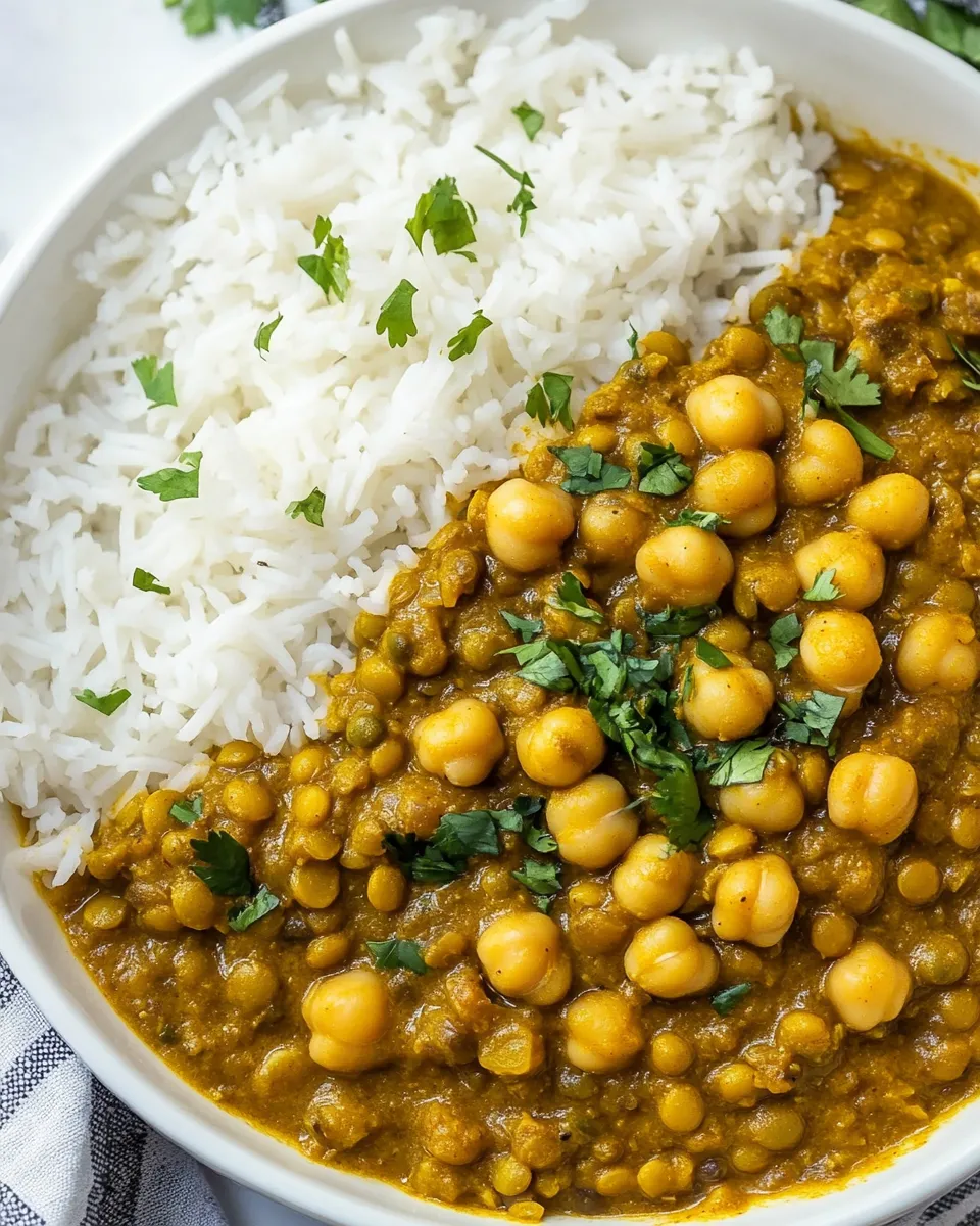 Easy Lentil Chickpea Curry recipe photo