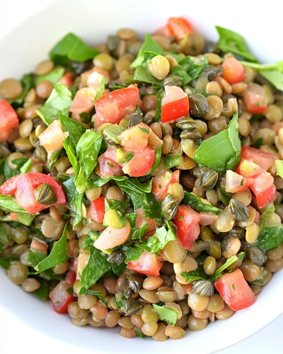 Delicious Lentil Salad with Capers and Balsamic-Dijon Dressing image