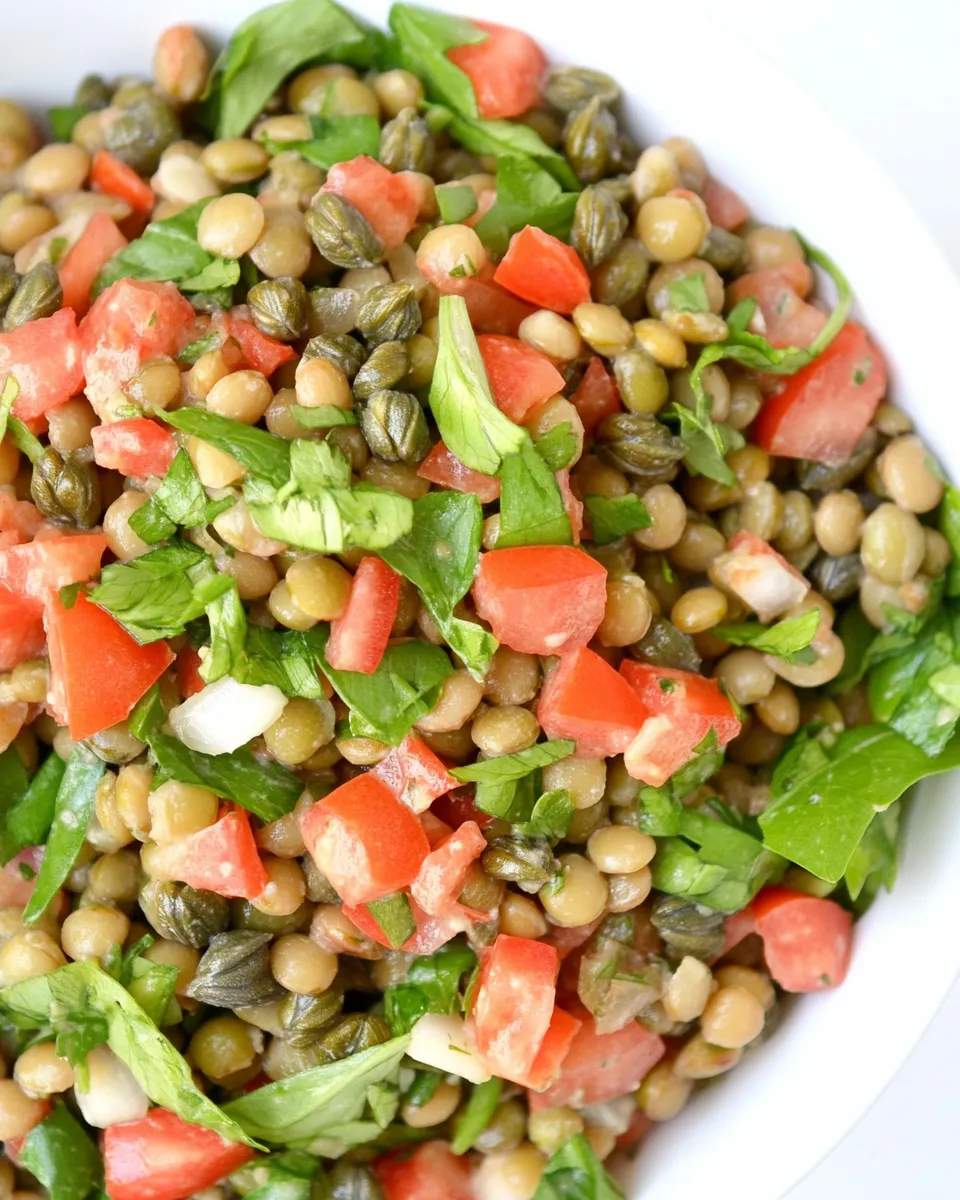 Healthy Lentil Salad with Capers and Balsamic-Dijon Dressing recipe photo
