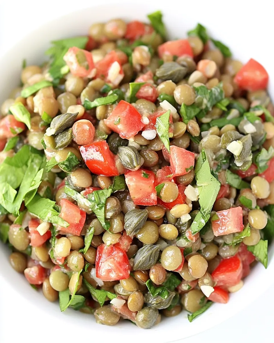 Tasty Lentil Salad with Capers and Balsamic-Dijon Dressing dish photo
