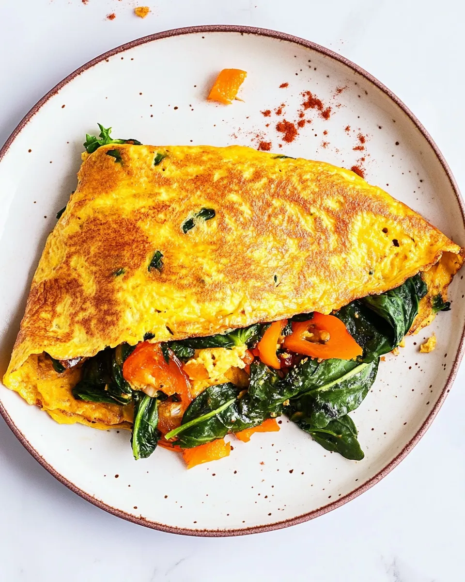 Easy Light & Fluffy Vegan Omelette recipe photo