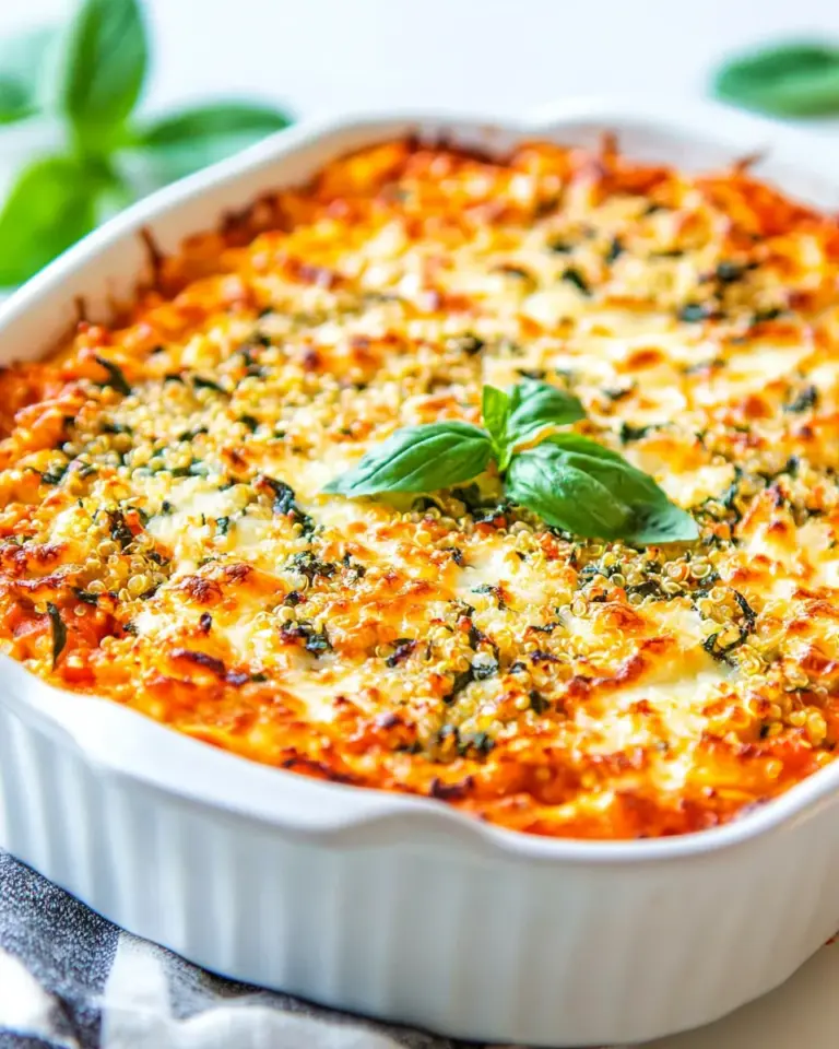 Easy Lightened Up Cheesy Quinoa Lasagna Bake photo