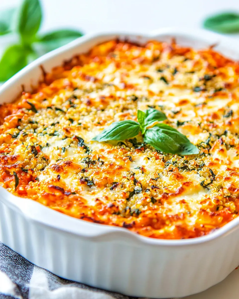 Easy Lightened Up Cheesy Quinoa Lasagna Bake photo