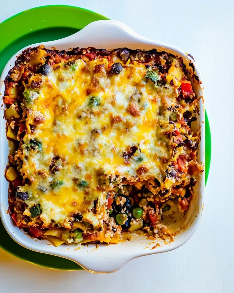 Homemade Lightened Up Vegetable Lasagna Casserole photo