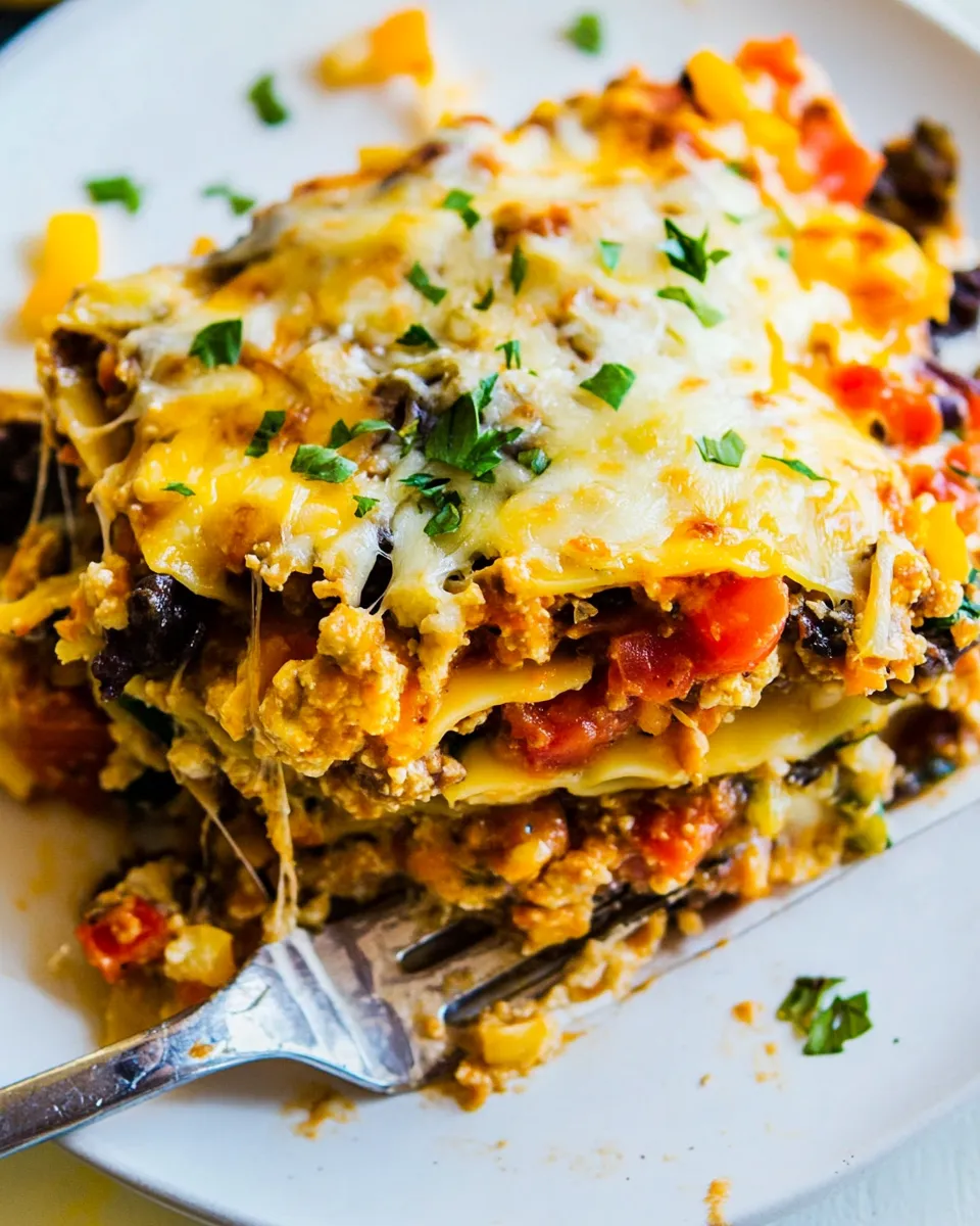 Delicious Lightened Up Vegetable Lasagna Casserole recipe photo