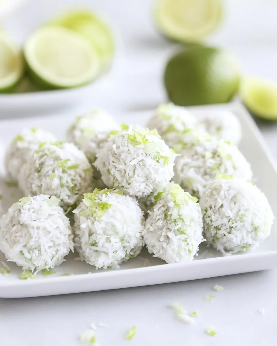 Sweet Lime Coconut Snowballs shot