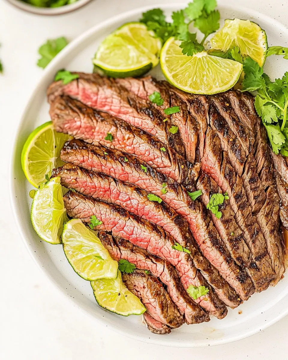 Homemade Lime Marinated Flank Steak photo