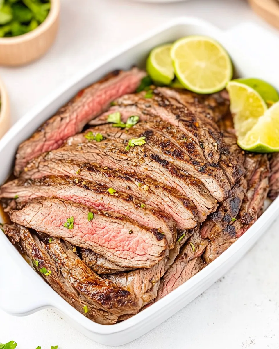 Delicious Lime Marinated Flank Steak image