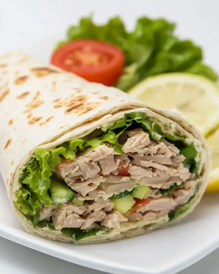 Homemade Lite Tuna Melt Wrap photo