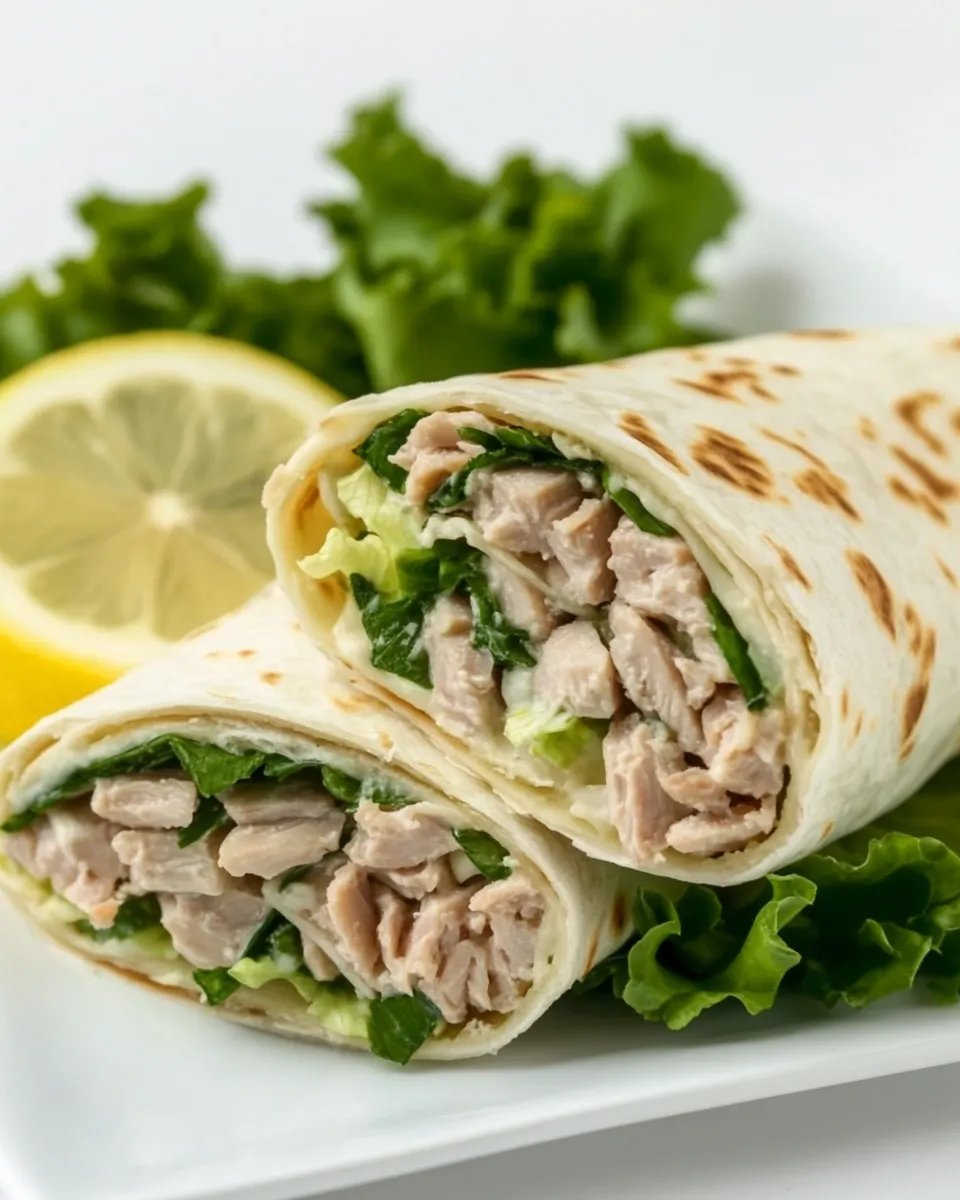 Easy Lite Tuna Melt Wrap recipe photo