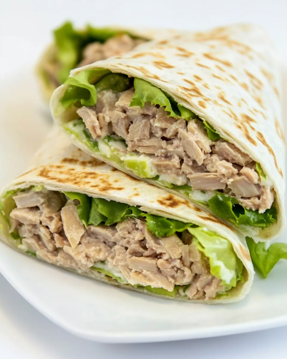 Delicious Lite Tuna Melt Wrap shot